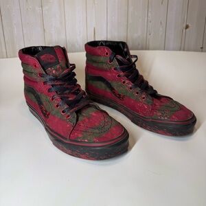 Vans Sk8-hi X Nightmare On Elm Street Freddy Krueger House Of Terror Size 8.5